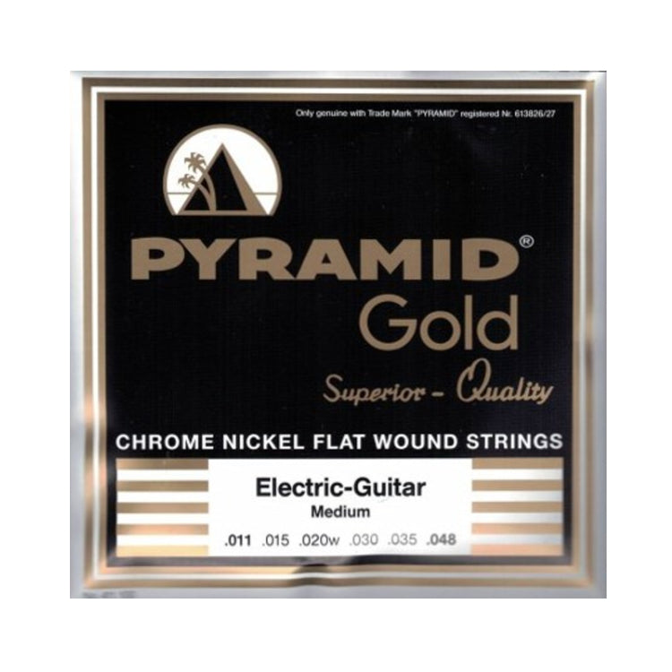 Pyramid Strings Gold Chrome-Nickel Flatwound medium 11-48