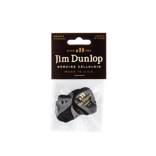 Dunlop Genuine Celluloid Classics Black Heavy